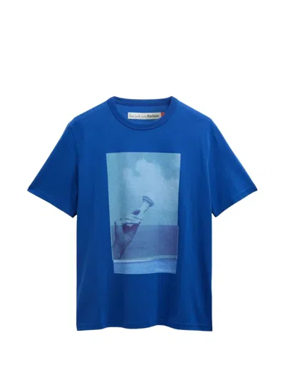 Barbour X Paul Smith Graphic-print T-shirt In Blue