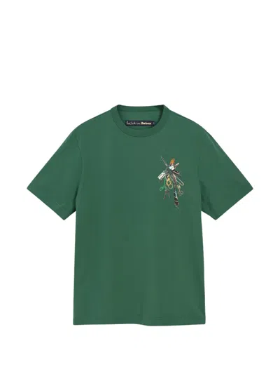 Barbour X Paul Smith Graphic-print T-shirt In Green