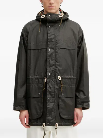 Barbour X Paul Smith Hooded Drawstring Jacket In Green