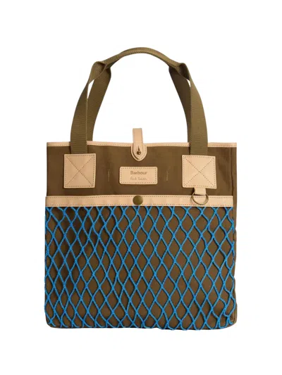 Barbour X Paul Smith Net-detail Tote Bag In Brown