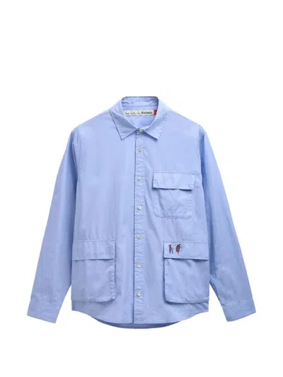 Barbour X Paul Smith Patch-pocket Shirt In Blue
