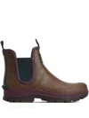 Barbour X Paul Smith Pull-tab Chelsea Boots In Brown
