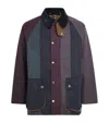 Barbour X Paul Smith Stripe Oversized Waxed Bedale Jacket In Purple