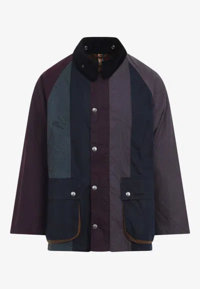 BARBOUR X PAUL SMITH STRIPE PANELED JACKET