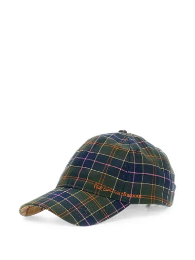 Barbour X Paul Smith Tartan-print Baseball Cap In Green
