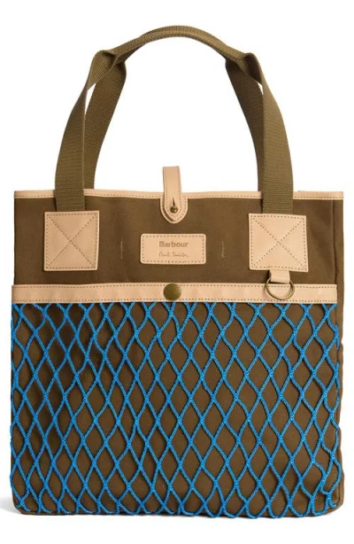 Barbour X Paul Smith Tote In Sand