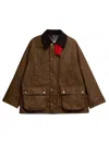 Barbour X Paul Smith Wax Jacket In Brown