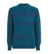 Barbour X Paul Smith Wool Saddle Sweater In Blue