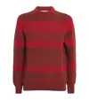 Barbour X Paul Smith Wool Saddle Sweater In Red