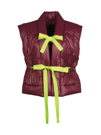 Barbour Claret Roksanda Arna Shine Gilet Jacket In Red
