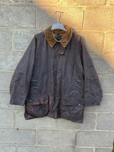 Pre-owned Barbour X Vintage Barbour Beaufort Jacket Waxed Wax Parka Coat In Brown