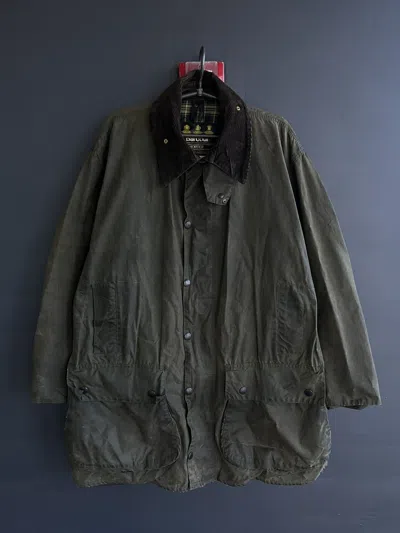 Pre-owned Barbour X Vintage Barbour Border Waxed Cotton Mens Jacket Coat 46/117 In Khaki