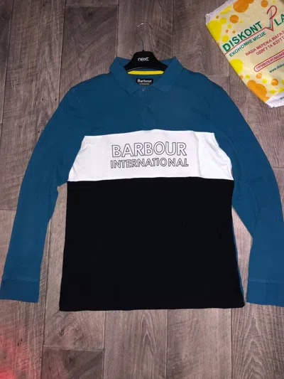 Pre-owned Barbour X Vintage Barbour Long Sleeve In Black/blue/white