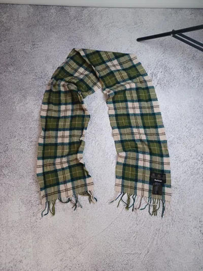 Pre-owned Barbour X Vintage Barbour Wool Scarf In Multicolor