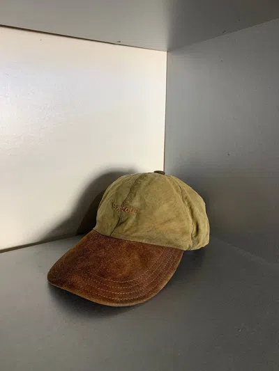 Pre-owned Barbour X Vintage Very Barbour Waxed Cap England Style Hats Y2k 90's Retro In Brown