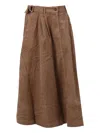 Barbour Corduroy Yasmin Midi Skirt In Brown