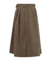 Barbour Corduroy Yasmin Midi Skirt In Brown