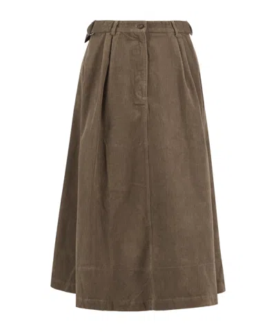 BARBOUR YASMIN BELTED MIDI SKIRT