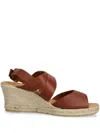 Barbour Yolanda Womens Wedge Espadrilles In Brown