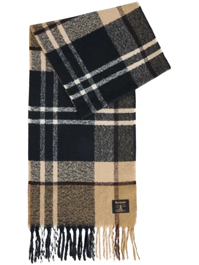 Barbour Yorklane Tartan Fringed Scarf In Multi