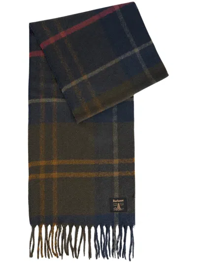 Barbour Yorklane Tartan-pattern Fringed Scarf In Multi