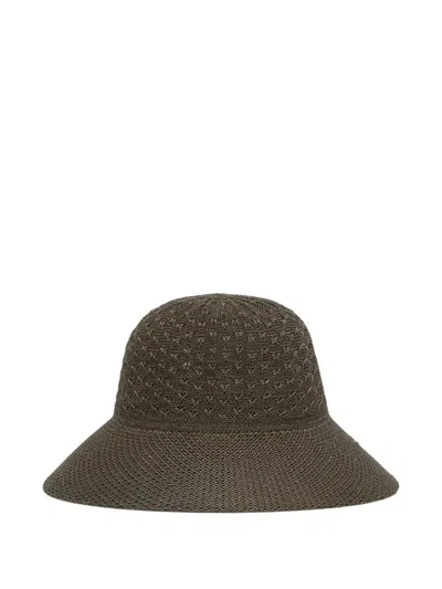 Barbour Zaria Crochet-knit Wide-brim Sun Hat In Brown