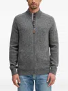 Barbour Zip-fastening Cardigan In Gray