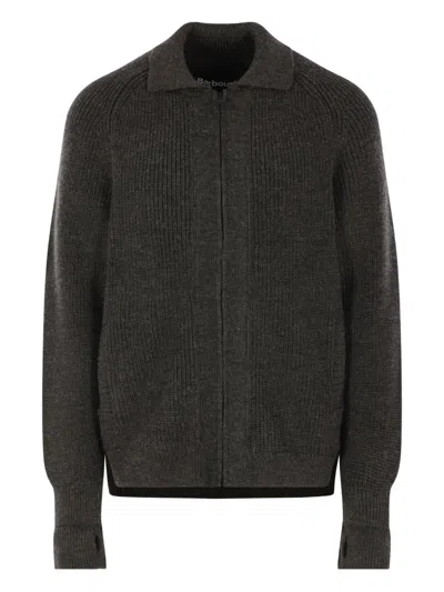 Barbour Zip-fastening Ribbed-knit Cardigan In Multi