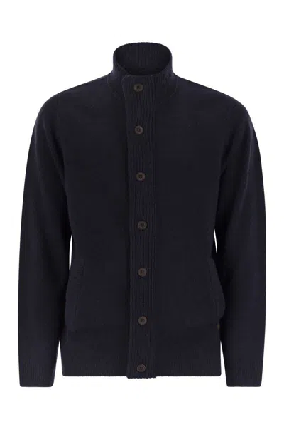 Barbour Zip-up Jumper Patch In Black