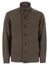 Barbour Zip-up Jumper Patch In Brown