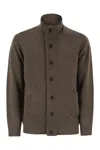 Barbour Zip-up Jumper Patch In Brown