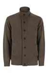 Barbour Zip-up Jumper Patch In Brown