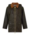 Barbour 'highclere Wax' Jacket In Black