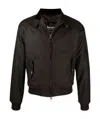 Barbour Funnel Neck Zip-up Wax Jacket In Black