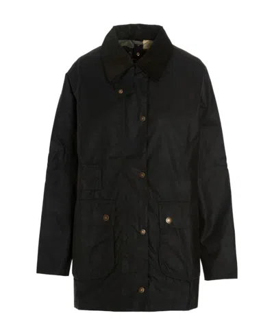 Barbour Zippered Long-sleeved Casual Jacket In Black
