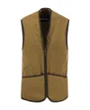 Barbour Reversible Fleece Vest In Brown