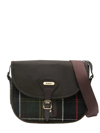Barbour -inspired Green Knit Crossbody Bag For Women