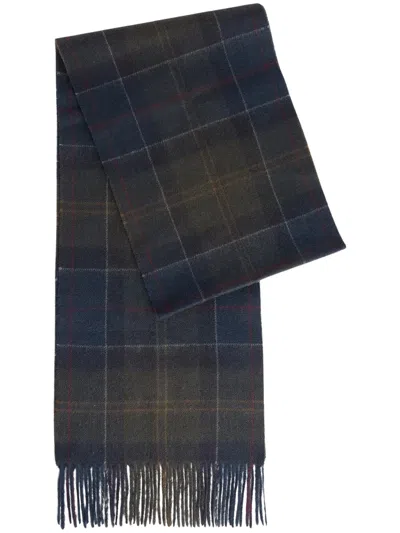 Barbour -style Mini Scarf In Merino Wool Cashmere Blend In Multi
