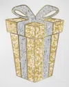 Barcana 2d Gift Box Outdoor Decoration With Led Lights, 36" In Gold