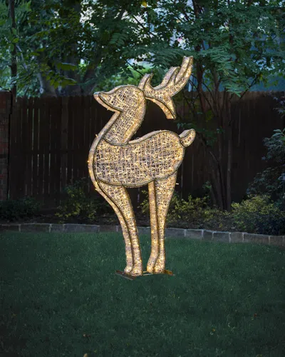 Barcana 3d 2-sided Snowflake Indoor/outdoor Decoration With Warm White Led Lights, 79" In Neutral