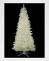 Barcana 9' White Iridescent Pre-lit Christmas Tree With 8 Light Functions In White