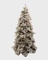 Barcana Snowy Royal Majestic Pine Pre-lit Christmas Tree W/ Cluster Warm White Led Lights, 7.5' In Multi