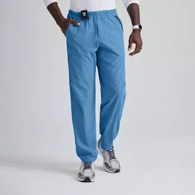 Barco One 0217 Amplify 7-pocket Zip-fly Mens Tag Free Stretch Fabric Moisture Wicking Scrub Pant In Blue