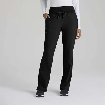 Barco One 5206 Stride 5-pocket Mid-rise Straight Leg Womens Petite Tag Free Stretch Fabric Moisture Wicking Sc In Black