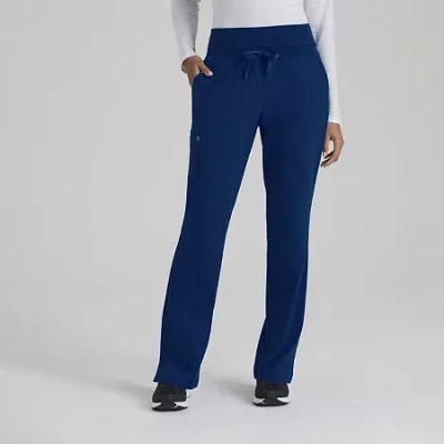Barco One 5206 Stride 5-pocket Mid-rise Straight Leg Womens Petite Tag Free Stretch Fabric Moisture Wicking Sc In Blue