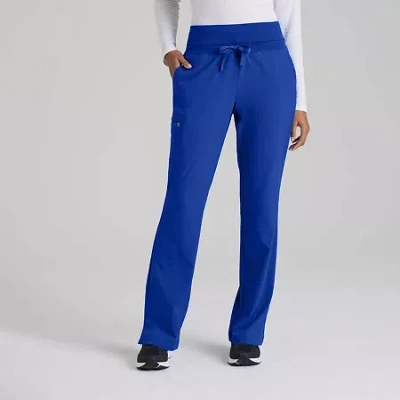 Barco One 5206 Stride 5-pocket Mid-rise Straight Leg Womens Tag Free Stretch Fabric Moisture Wicking Scrub Pan In Blue