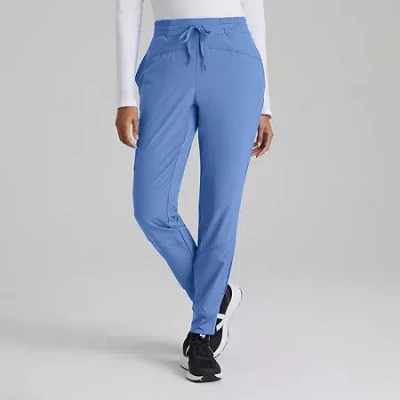 Barco One Bop513 Boost 3-pocket Mid-rise Jogger Womens Scrub Pant In Blue