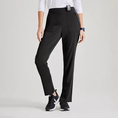 Barco Unify Bup601 Purpose 5-pocket High-rise Slim Leg Womens Stretch Fabric Moisture Wicking Scrub Pant In Black