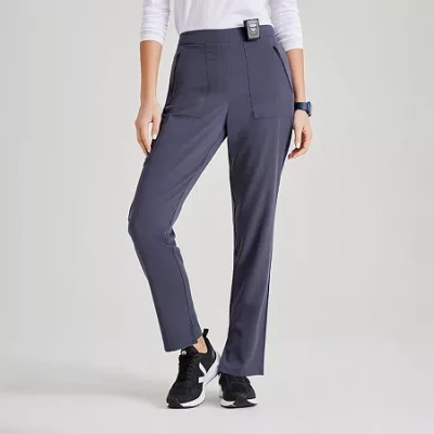 Barco Unify Bup601 Purpose 5-pocket High-rise Slim Leg Womens Stretch Fabric Moisture Wicking Scrub Pant In Gray