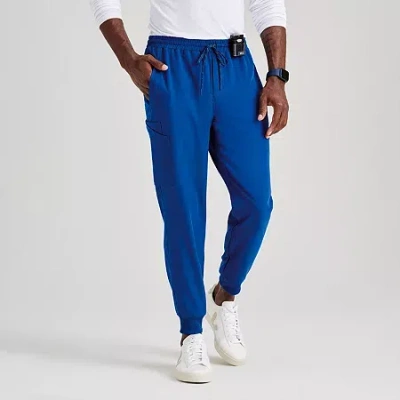 Barco Unify Bup602 Rally 6-pocket Jogger Mens Short Stretch Fabric Moisture Wicking Wrinkle Resistant Scrub Pant In Blue